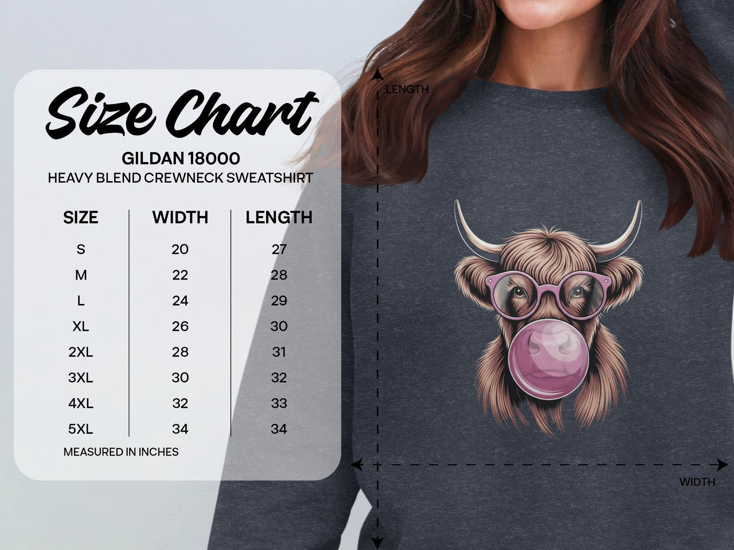 Highland Cow T-Shirt, Bubble Gum, Funny Animal Tee