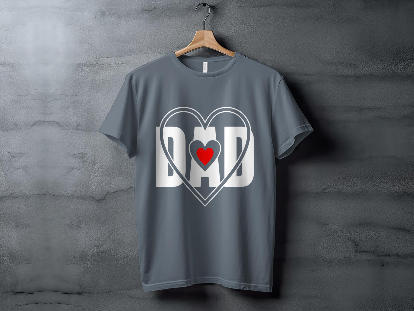Dad Heart TShirt, Father Day Gift, Best Dad Ever, Love Dad T-Shirts, Father T Shirt, Father Day Tshirt, Dad Graphic Tee