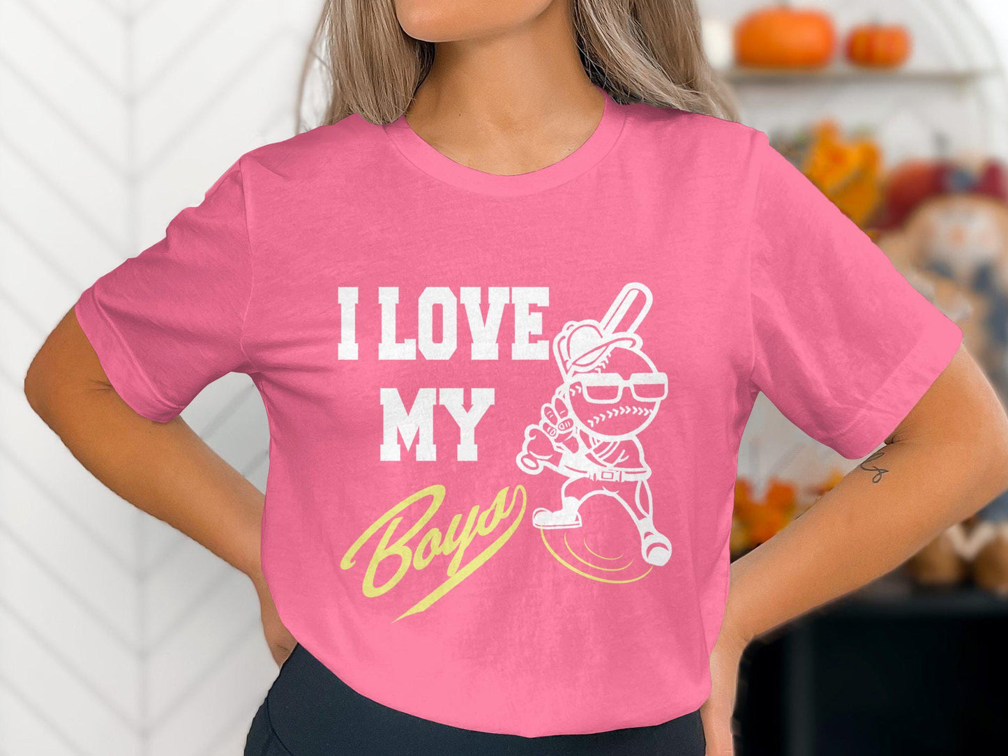 I Love My Boys T-Shirt: Baseball Mom Gift