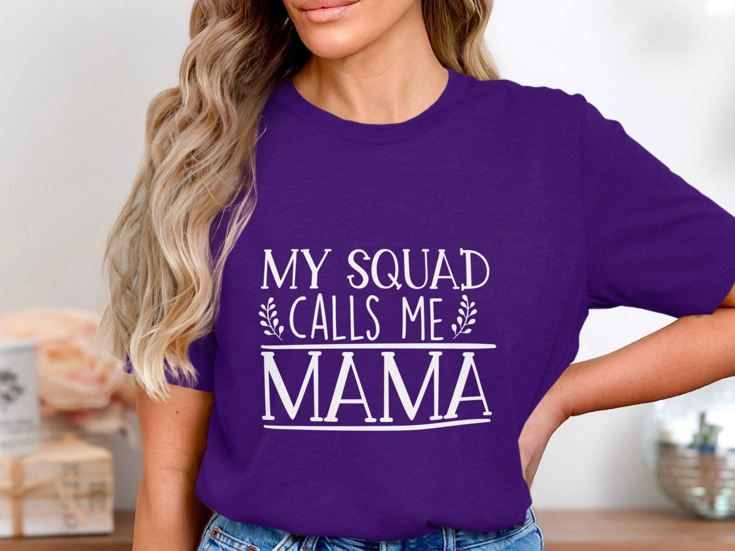 My Squad Calls Me Mama T-Shirts, Cute Mom TShirt, Gift for Mom, Mothers Day, Mama Bear Tee, Mom Life Apparel, Family Matching T Shirts