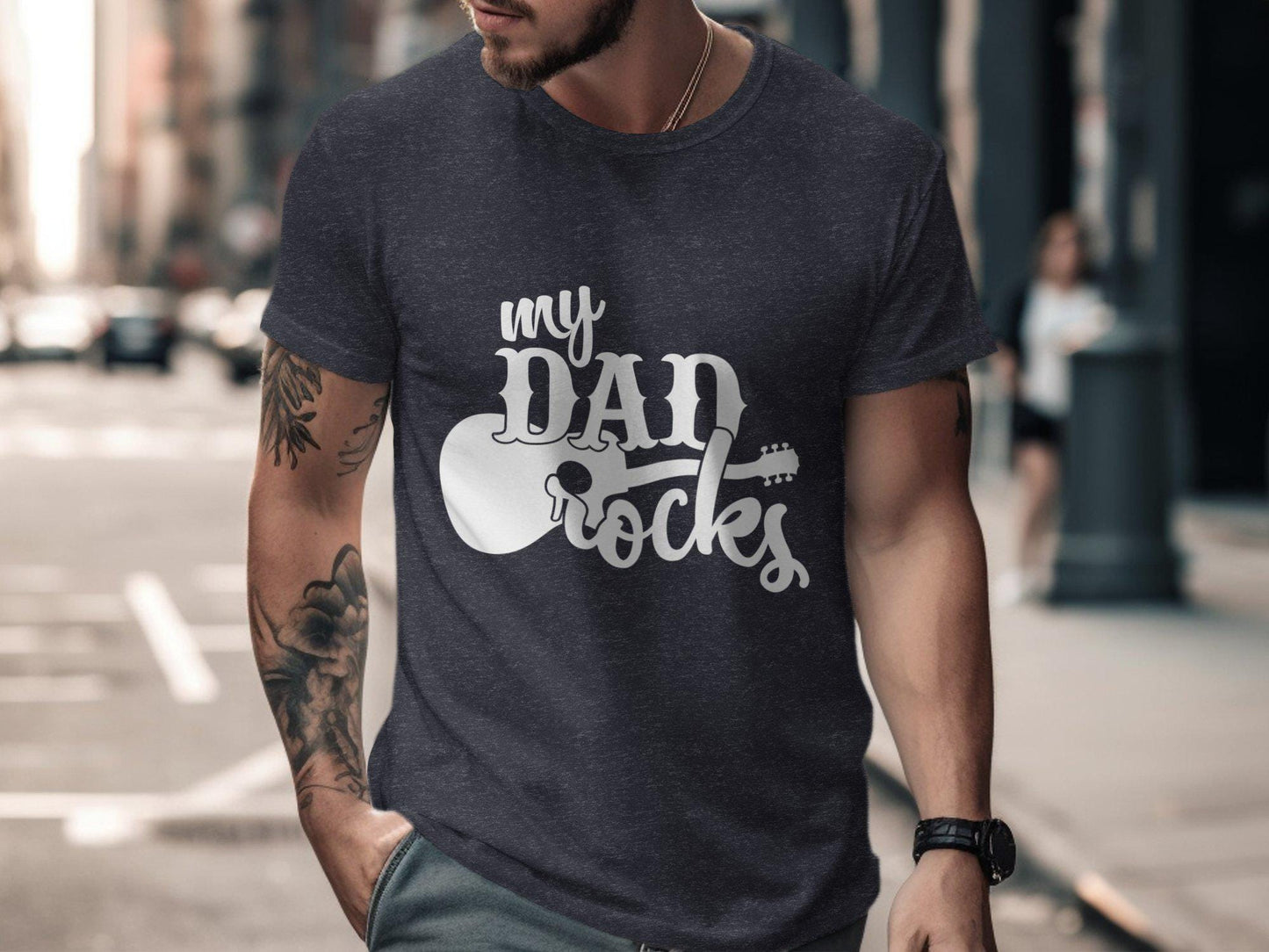 My Dad Rocks T-Shirts, Guitar Dad, Rock n Roll Dad, Father's Day Gift, Musician Dad T-Shirts, Best Dad Ever T-Shirts