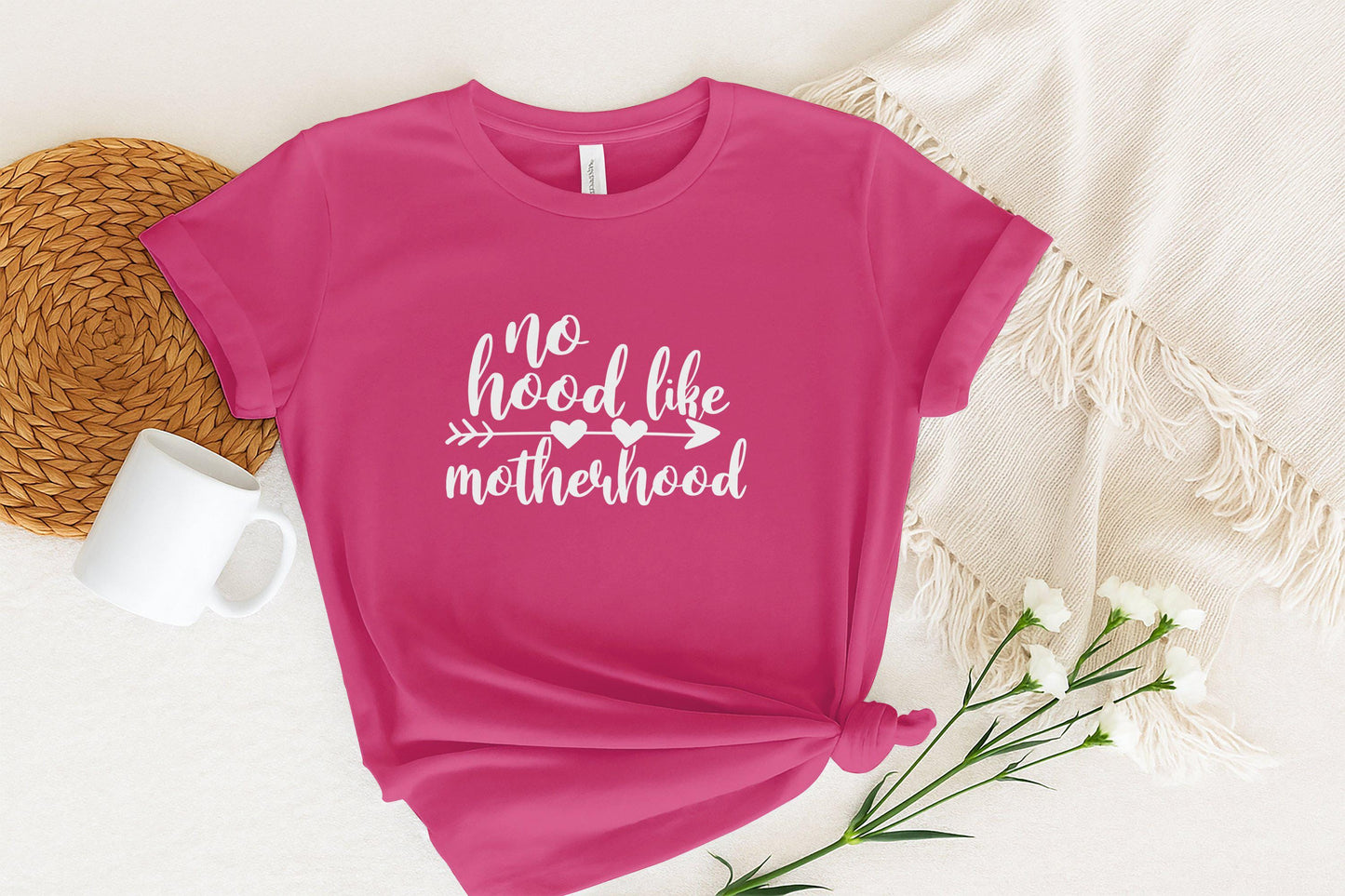 Mothers Day Gift, No Hood Like Motherhood T-Shirts, Mom T-Shirts, Funny Mom T-Shirts, Motherhood T-Shirts, Gift For Mom, New Mom Gift