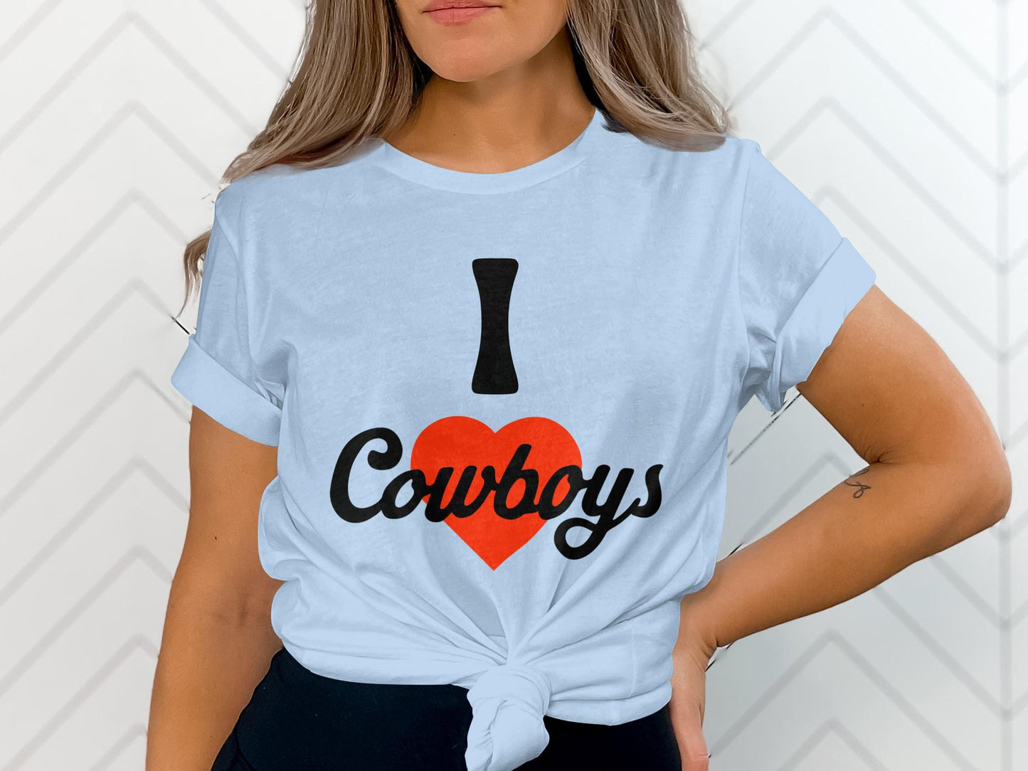 I Love Cowboys T-Shirt, Football Fan Tee