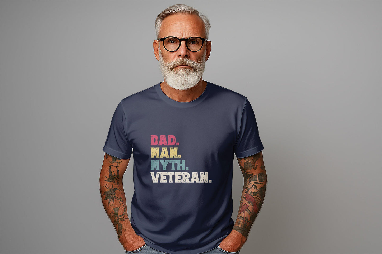 Dad Man Myth Veteran TShirts, Fathers Day Gift Ideas, Retro Dad TShirt, Best Papa Tee, Gift For Grandpa, Gifts For Dad From Daughter