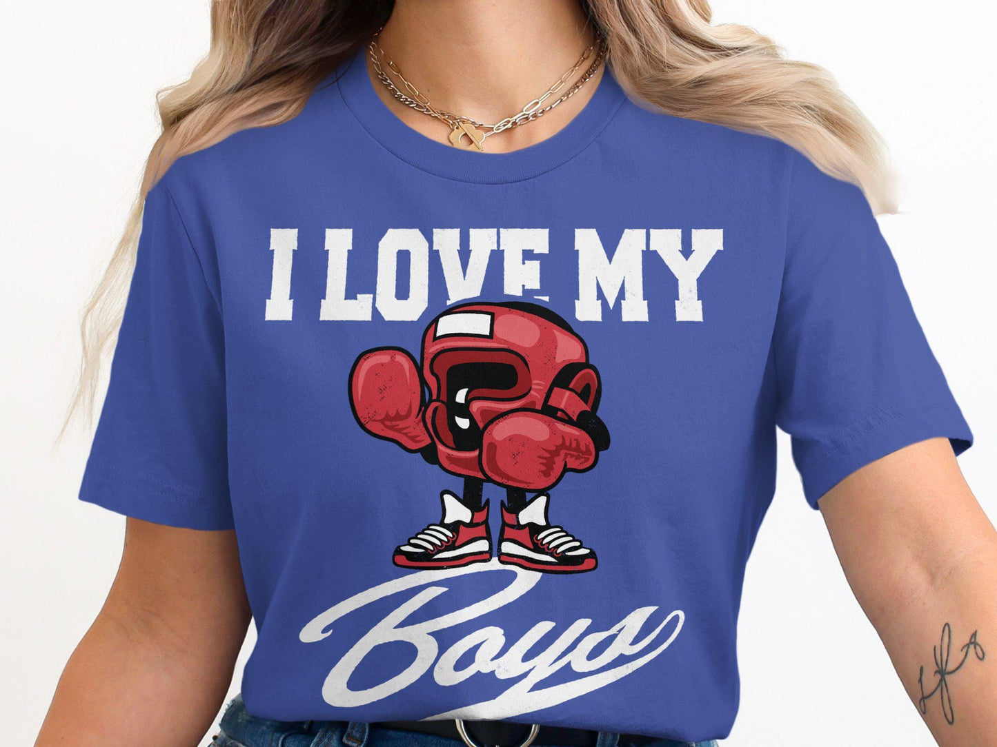 Boxing Mom T-Shirt: I Love My Boys, Sports Mom Tee