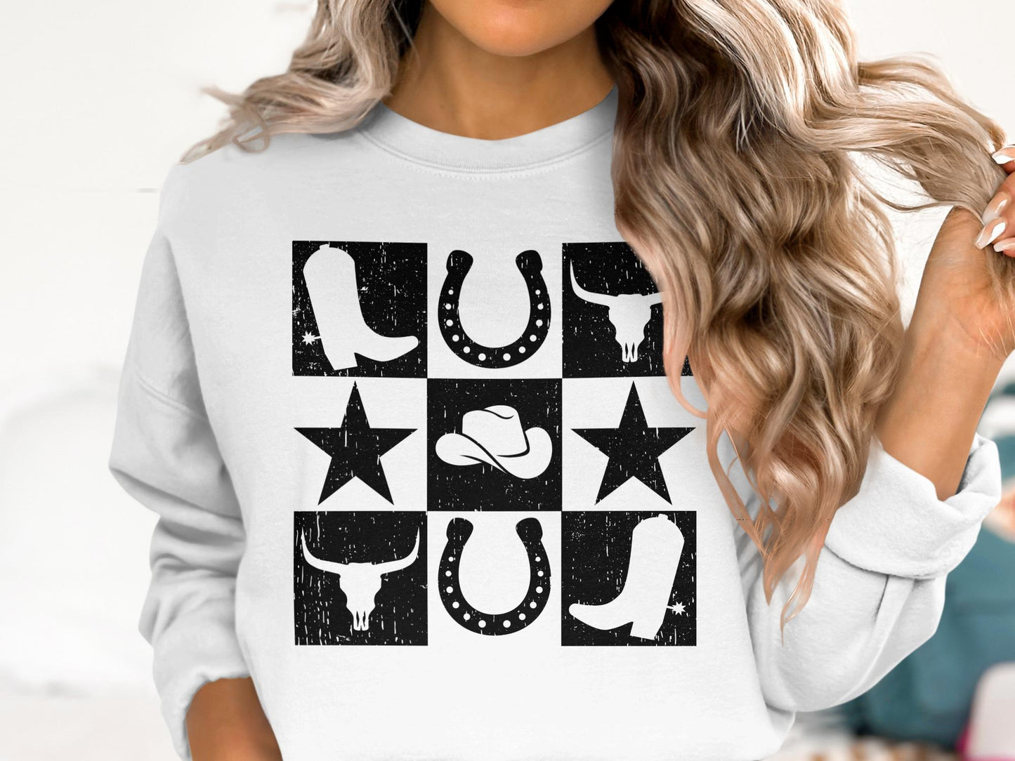 Western Graphic Tee, Cowboy Boots, Bull Skull, Rodeo Shirt