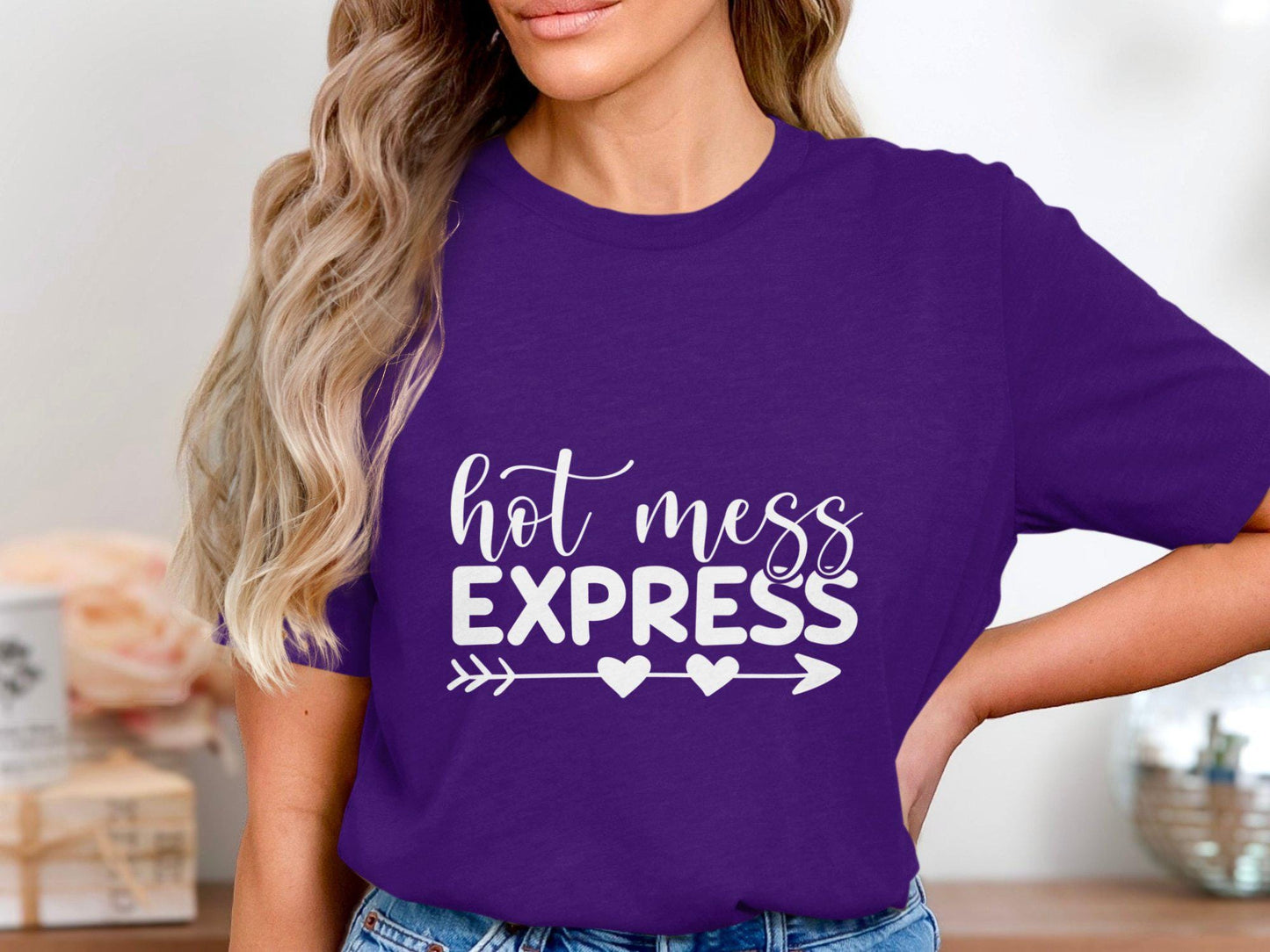 Hot Mess Express T-Shirt: Funny Mom Life Tee