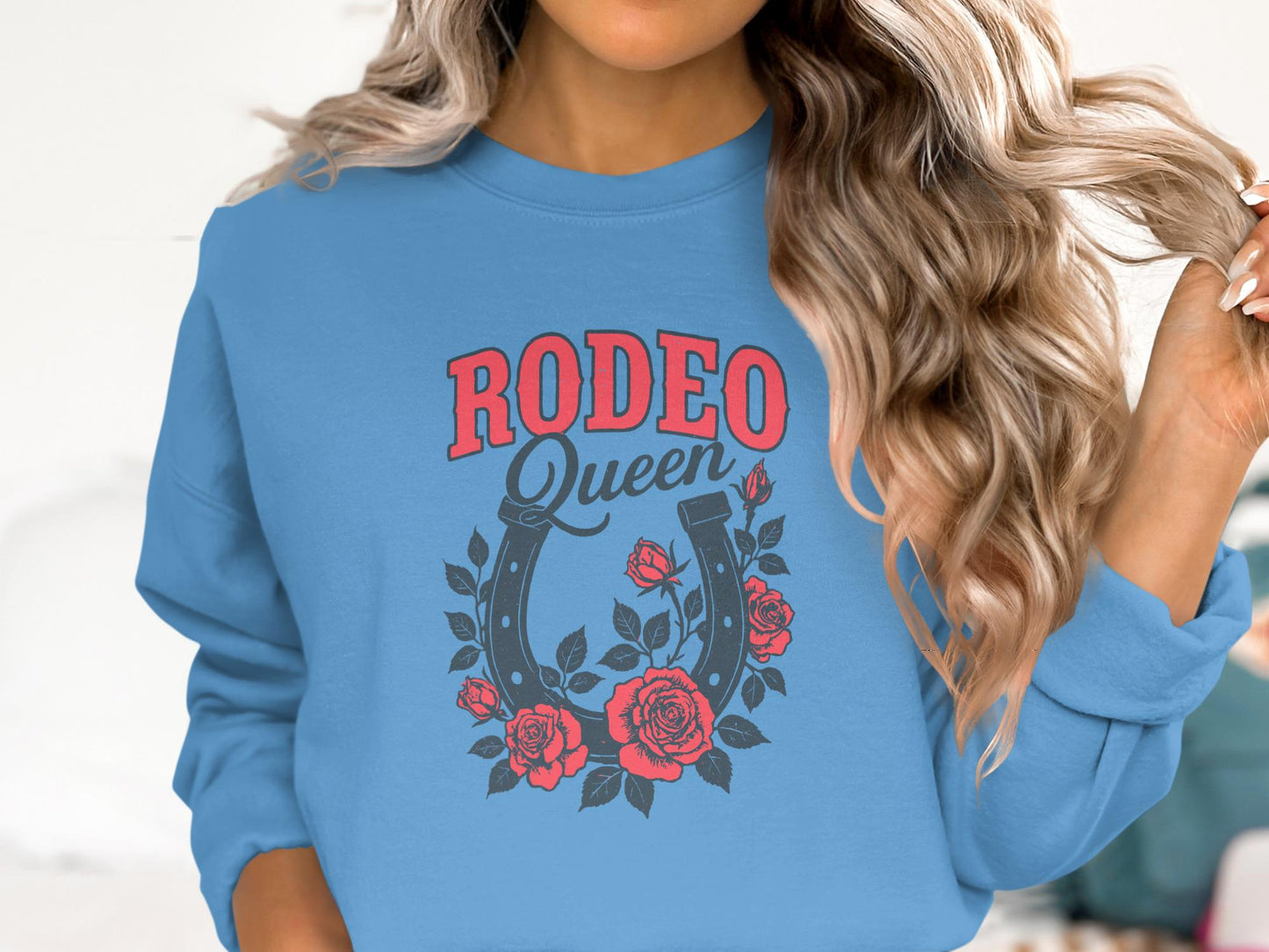 Rodeo Queen T-Shirt, Horseshoe Roses, Western Graphic Tee