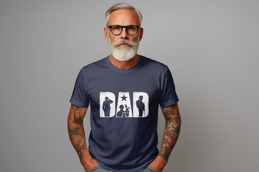 Military Dad T-Shirt: Soldier Silhouette Design