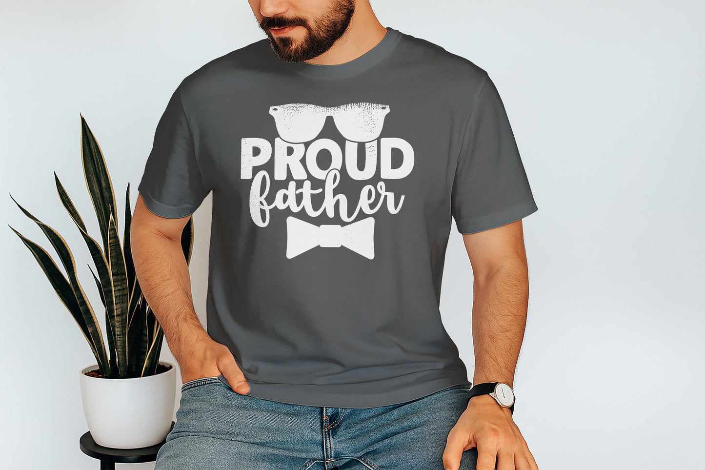 Proud Father T-Shirts, Father's Day Gift, Gift for Dad, Papa T-Shirts, Mens Graphic Tee, Birthday Gift, Dad T-Shirts, Fashionable Dad Wear