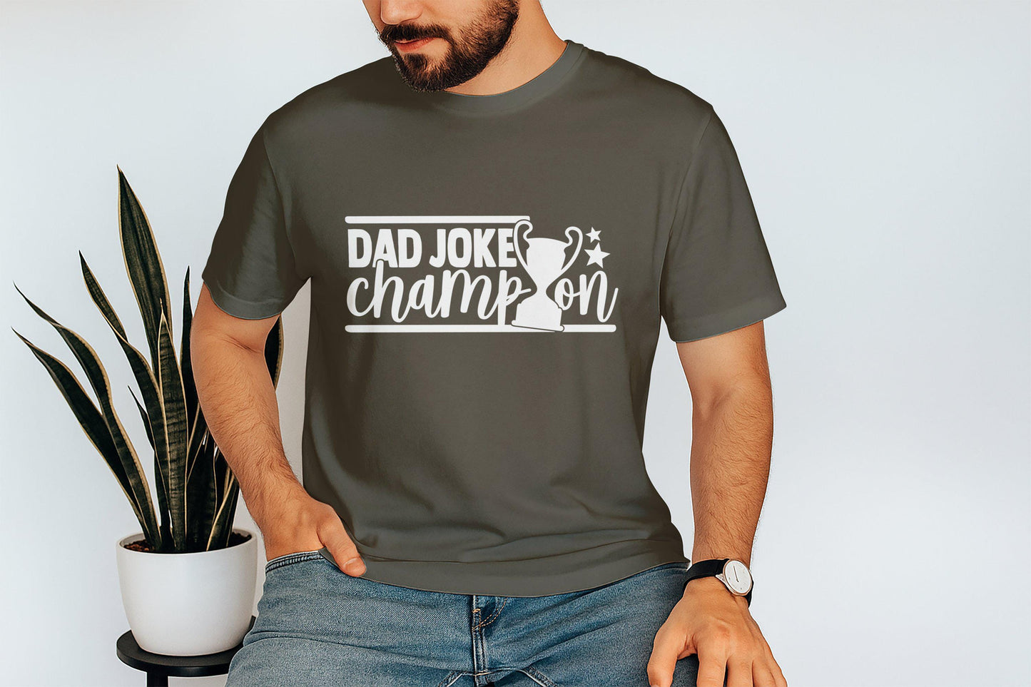 Dad Joke Champion T-Shirts, Funny Dad Shirt, Father Humor Gift, Dad Birthday Presents, Dad T-Shirts