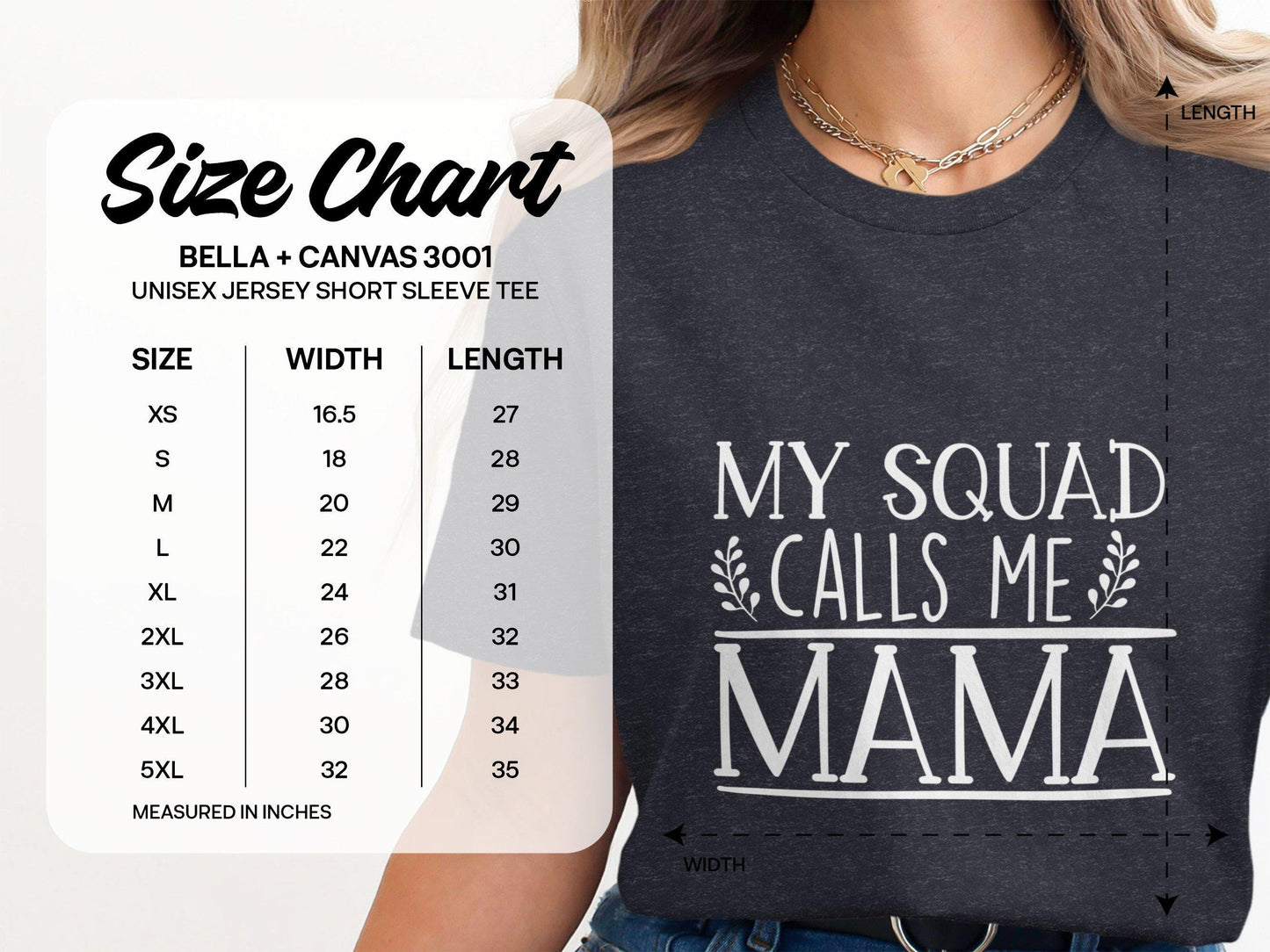 My Squad Calls Me Mama T-Shirts, Cute Mom TShirt, Gift for Mom, Mothers Day, Mama Bear Tee, Mom Life Apparel, Family Matching T Shirts