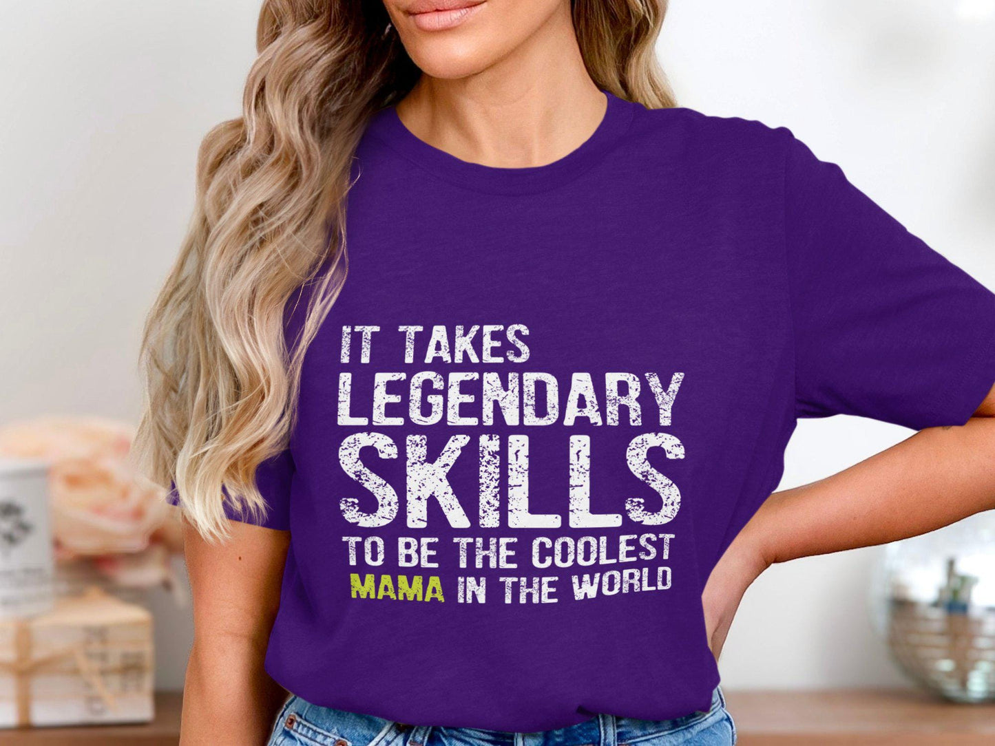 Coolest Mama T-Shirts, Legendary Skills, Gift for Mom, Mothers Day, Trendy Tee, Cool Mother, Mama Shirt, Awesome Mother Tee