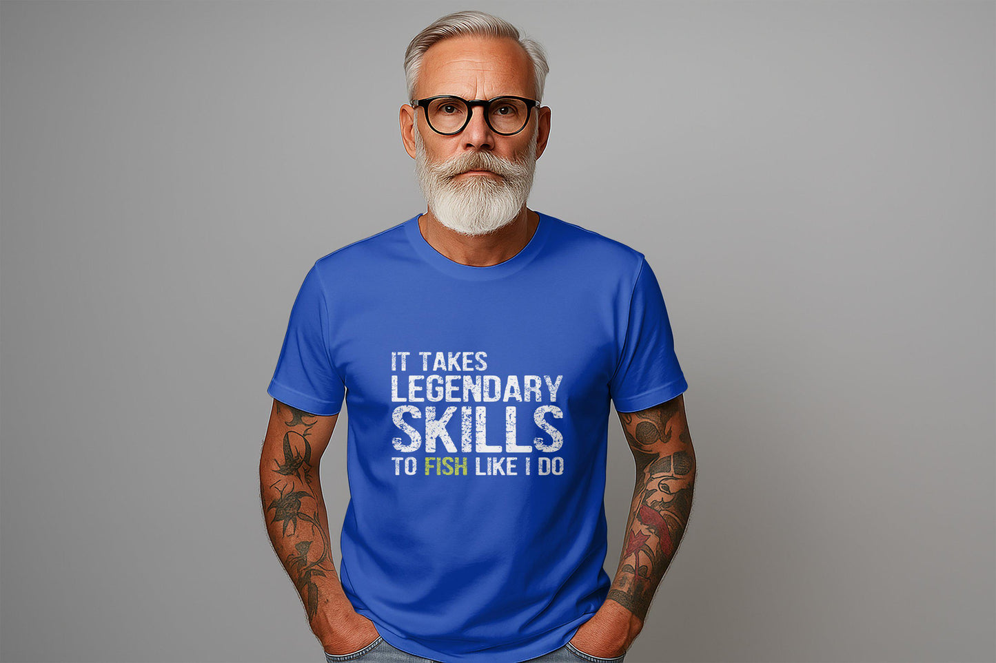 Legendary Skills Fishing T-Shirt: Humorous Fisherman Tee
