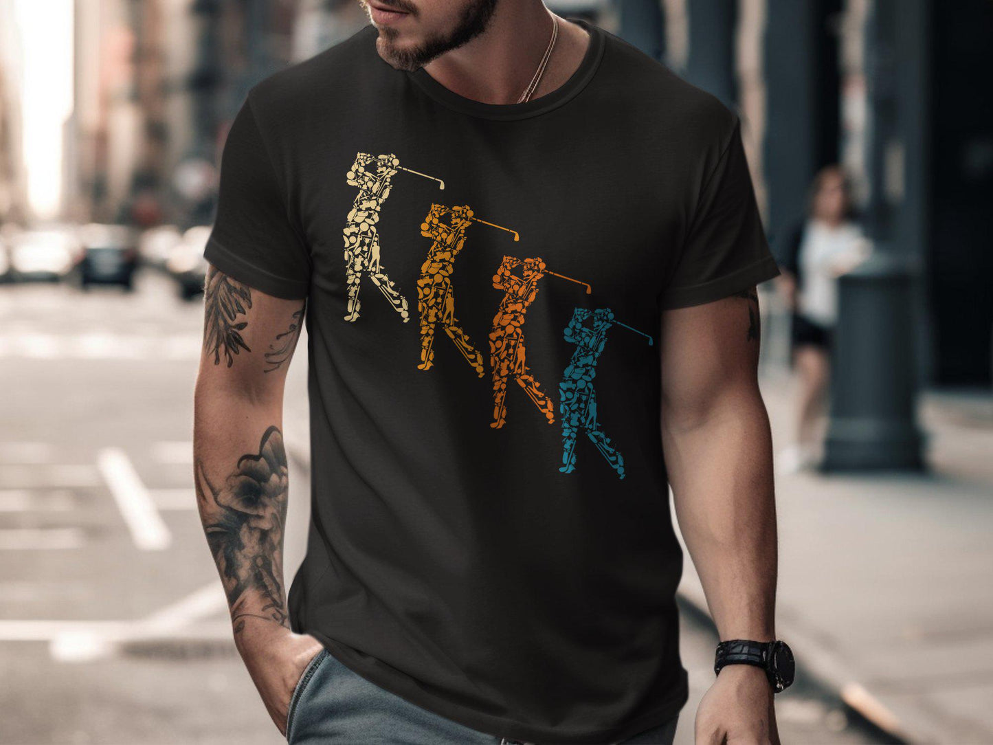 Golfer Silhouette T-Shirt: Father's Day Golf Lover Tee