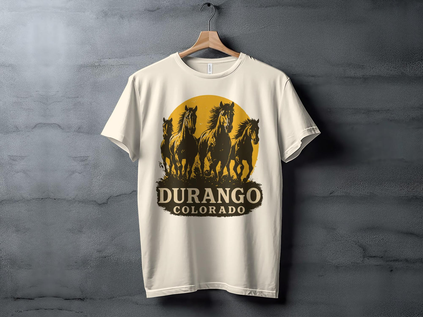 Durango Colorado Horses Graphic Tee, Wild West Unisex Shirt