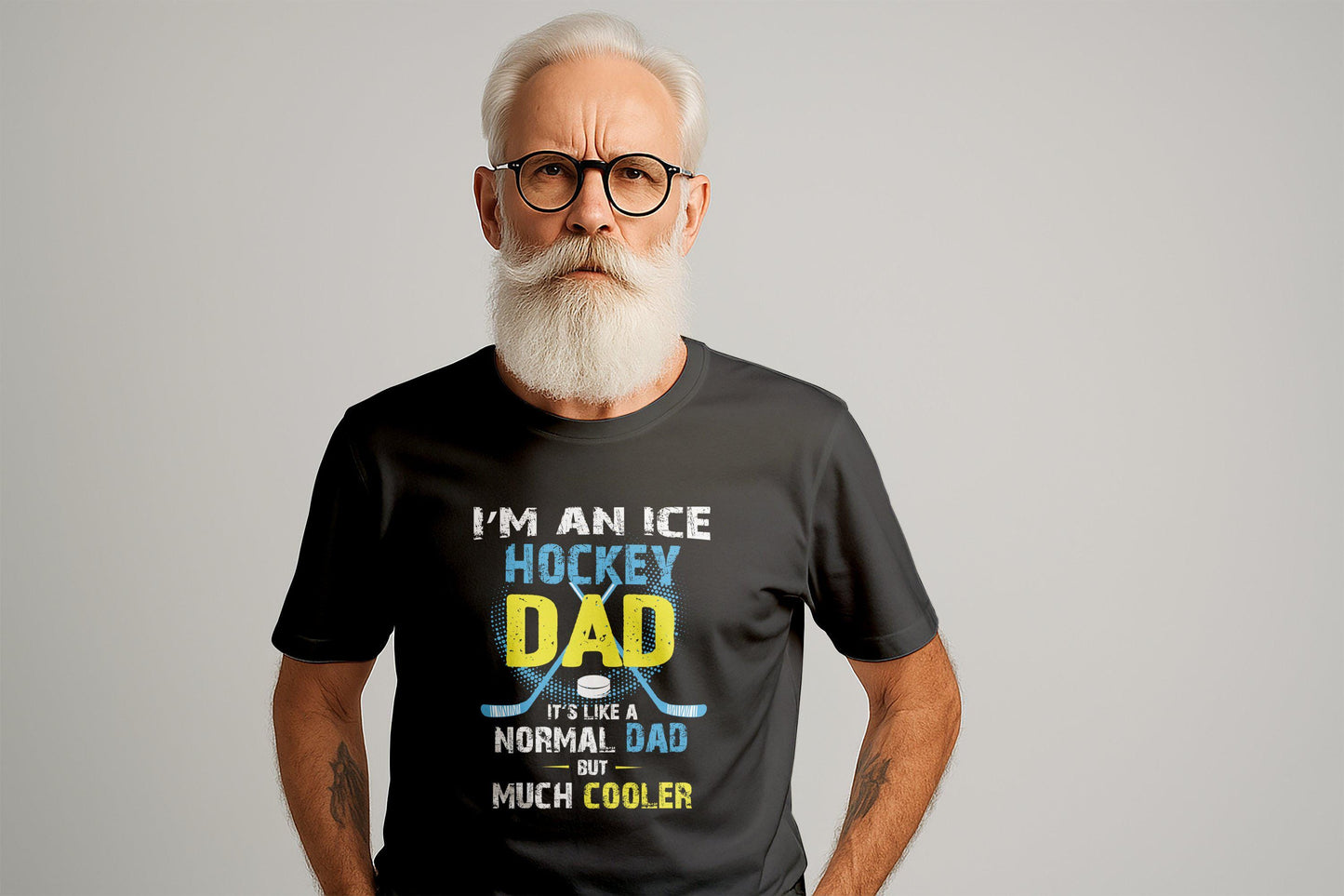Hockey Dad T-Shirts, Cool Dad Gift, Funny Hockey Tee, Best Dad Ever Shirt, Sports Fan Apparel, Fathers Day