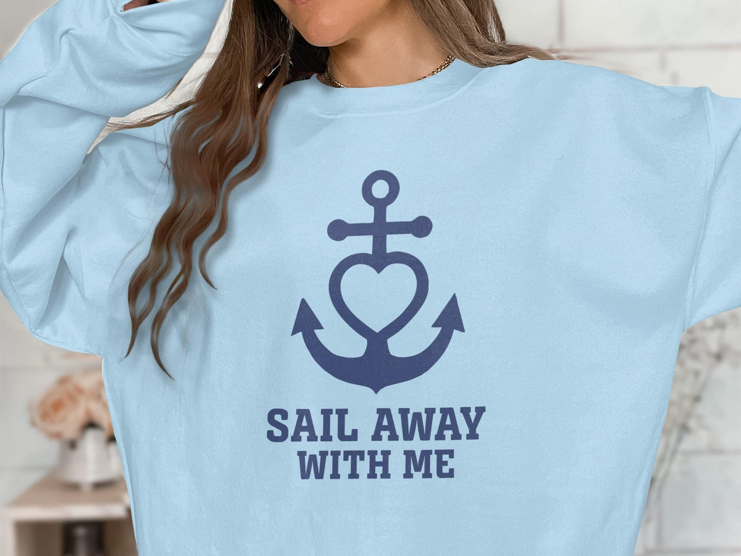 Nautical Anchor Heart T-Shirt, Ocean Lover Gift