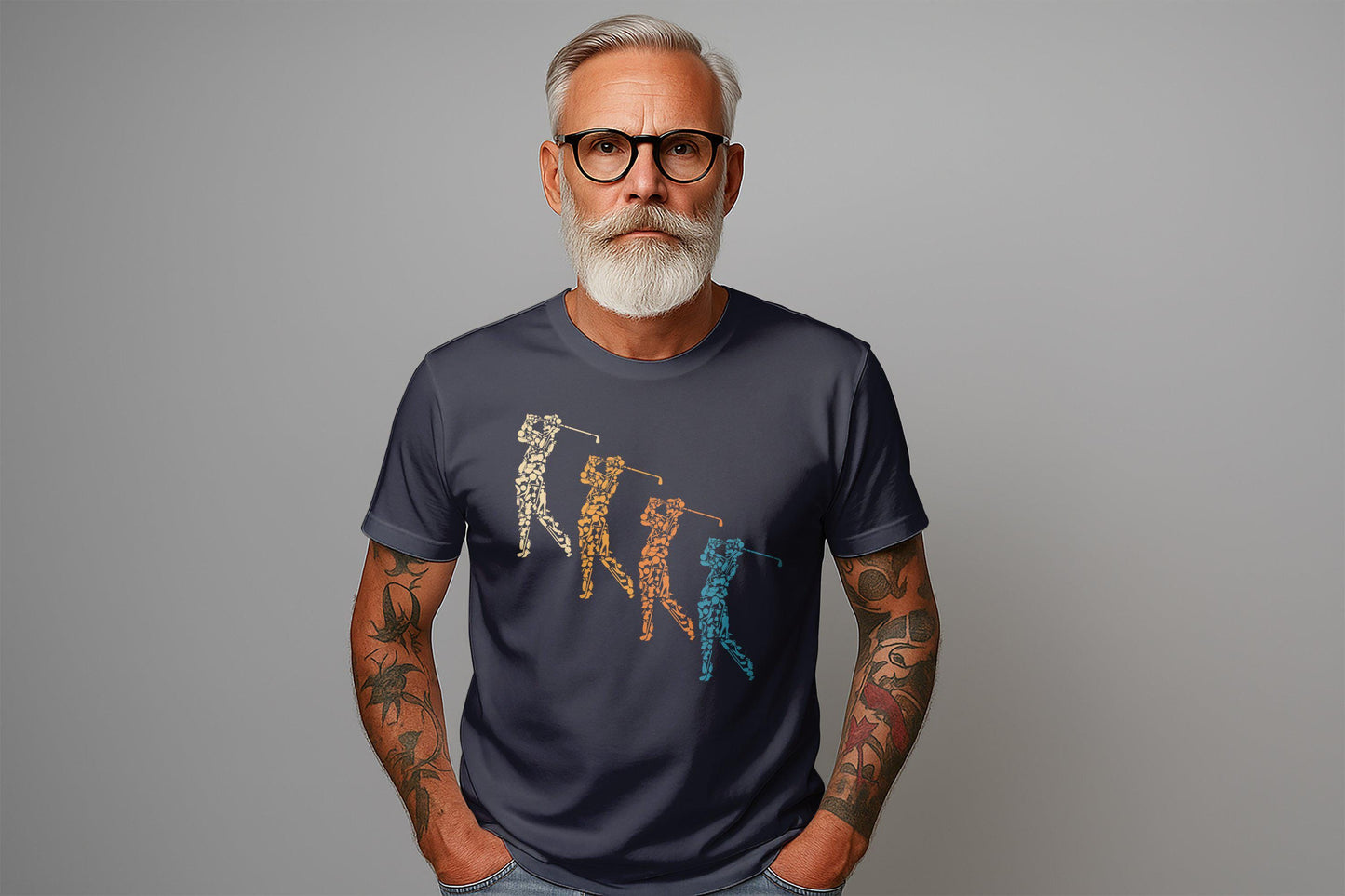 Golfer Silhouette T-Shirt: Father's Day Golf Lover Tee