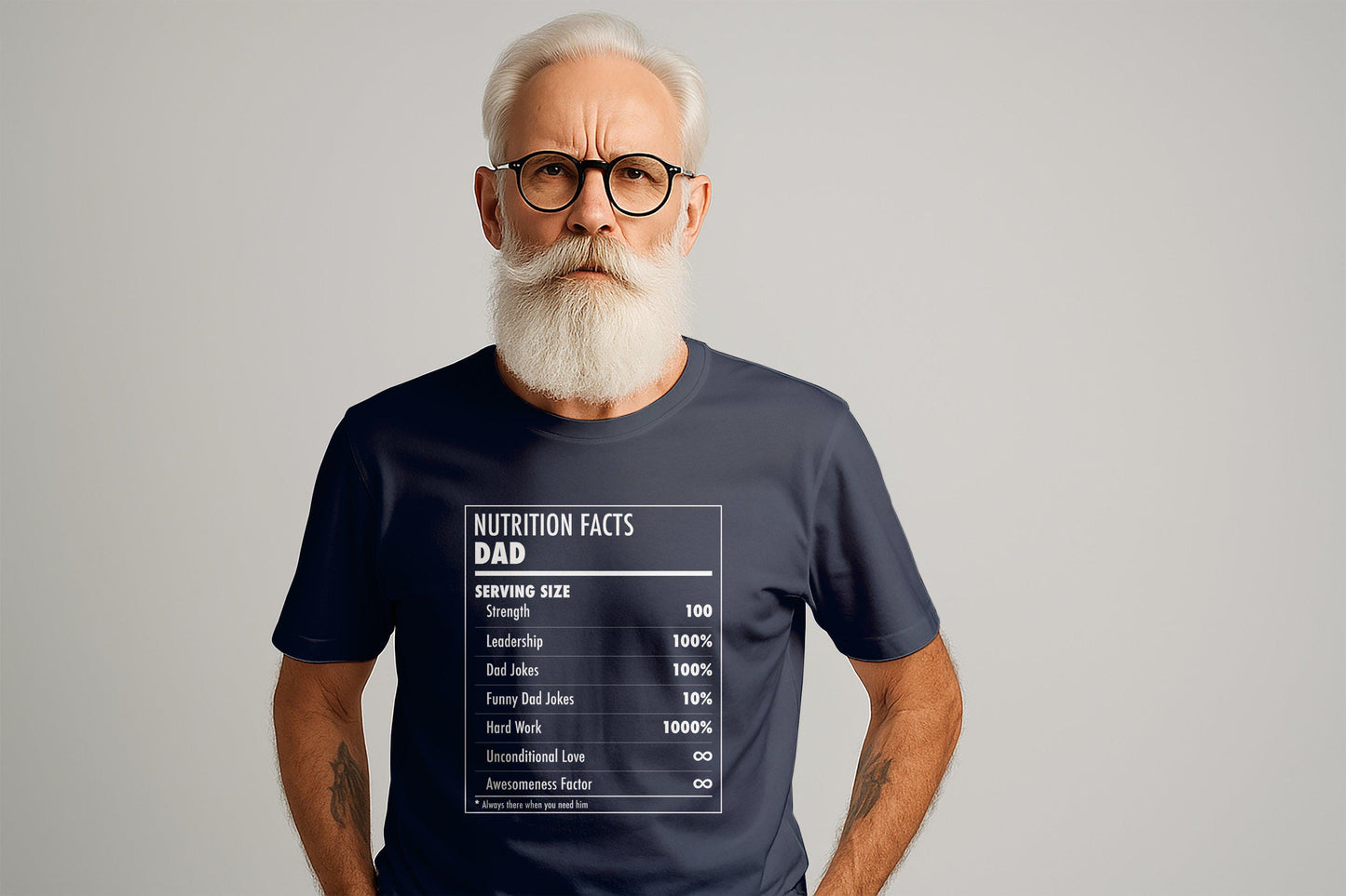 Nutrition Facts Dad T-Shirt, Gift for Dad, Funny Father's Day Tee, Awesome Dad Shirt, Best Dad Ever