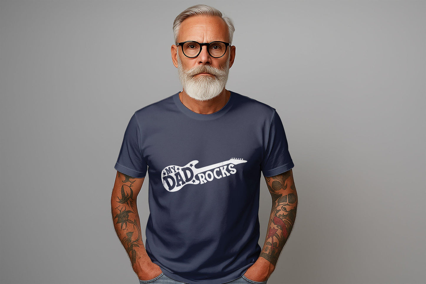 My Dad Rocks Guitar T-Shirts, Fathers Day Gift, Rock Star Dad, Musician Dad Tee, Dad Birthday Gift, Cool Dad Shirts, Unique Dad T-Shirts