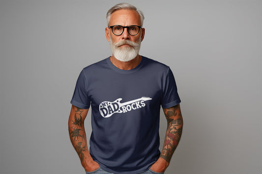 My Dad Rocks Guitar T-Shirts, Fathers Day Gift, Rock Star Dad, Musician Dad Tee, Dad Birthday Gift, Cool Dad Shirts, Unique Dad T-Shirts