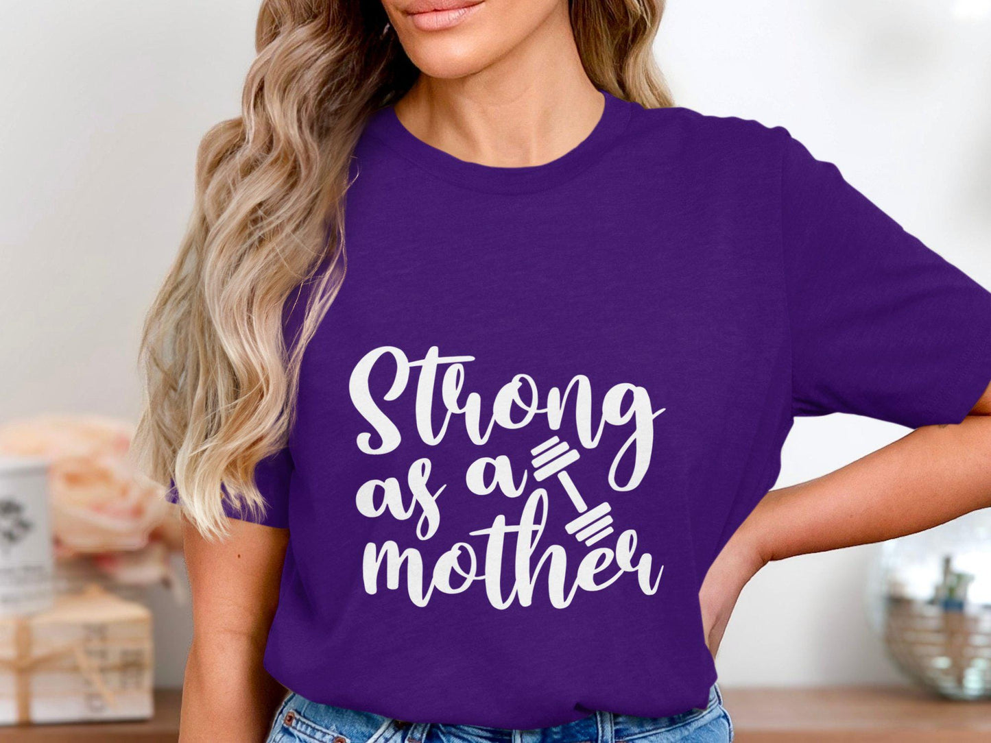 Strong as a Mother T-Shirt: Workout Mom Tee, Fitness Apparel