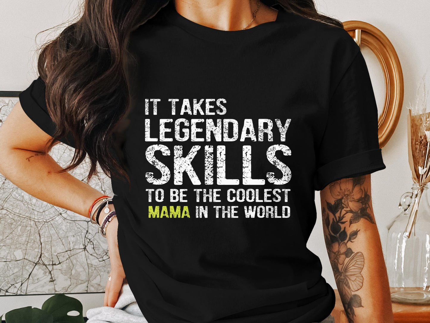 Coolest Mama T-Shirts, Legendary Skills, Gift for Mom, Mothers Day, Trendy Tee, Cool Mother, Mama Shirt, Awesome Mother Tee