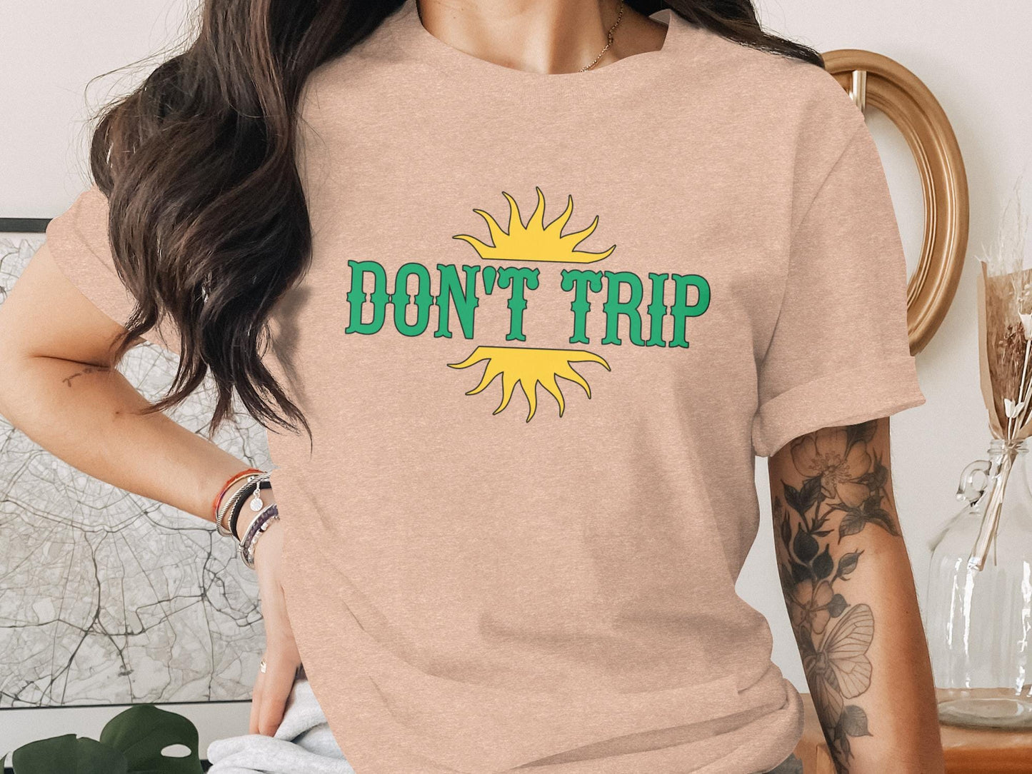Dont Trip Graphic Tee, Funny Sarcastic Positive Vibes Shirt