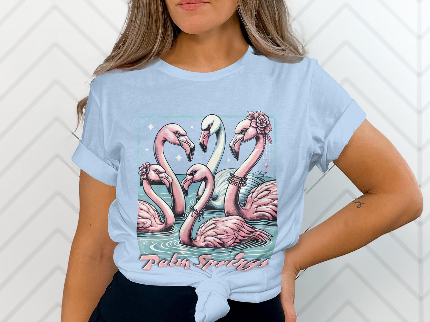 Flamingo Graphic Tee: Palm Springs Bachelorette Party Shirt