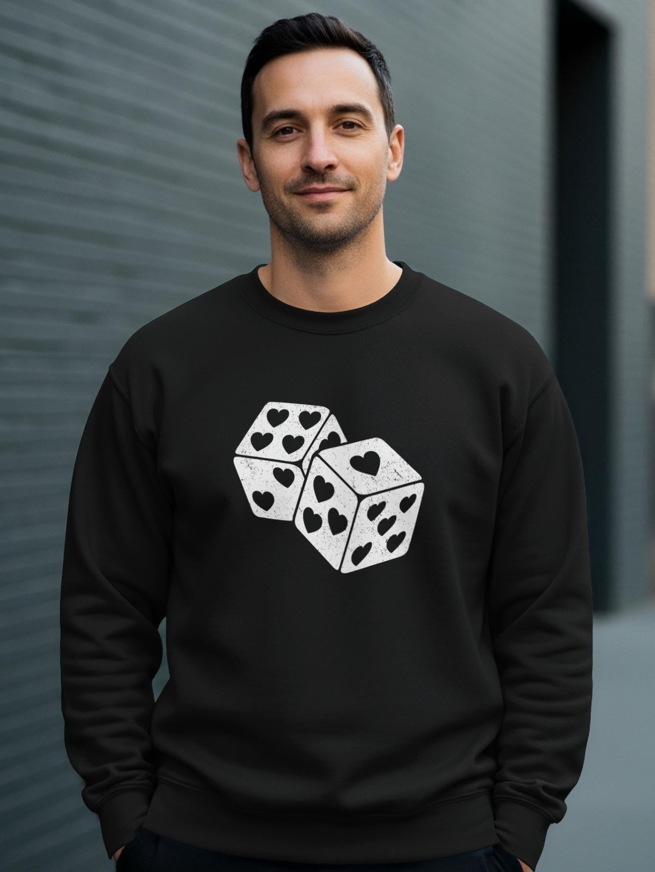 Heart Dice Graphic T-Shirt, Valentine's Day Gift