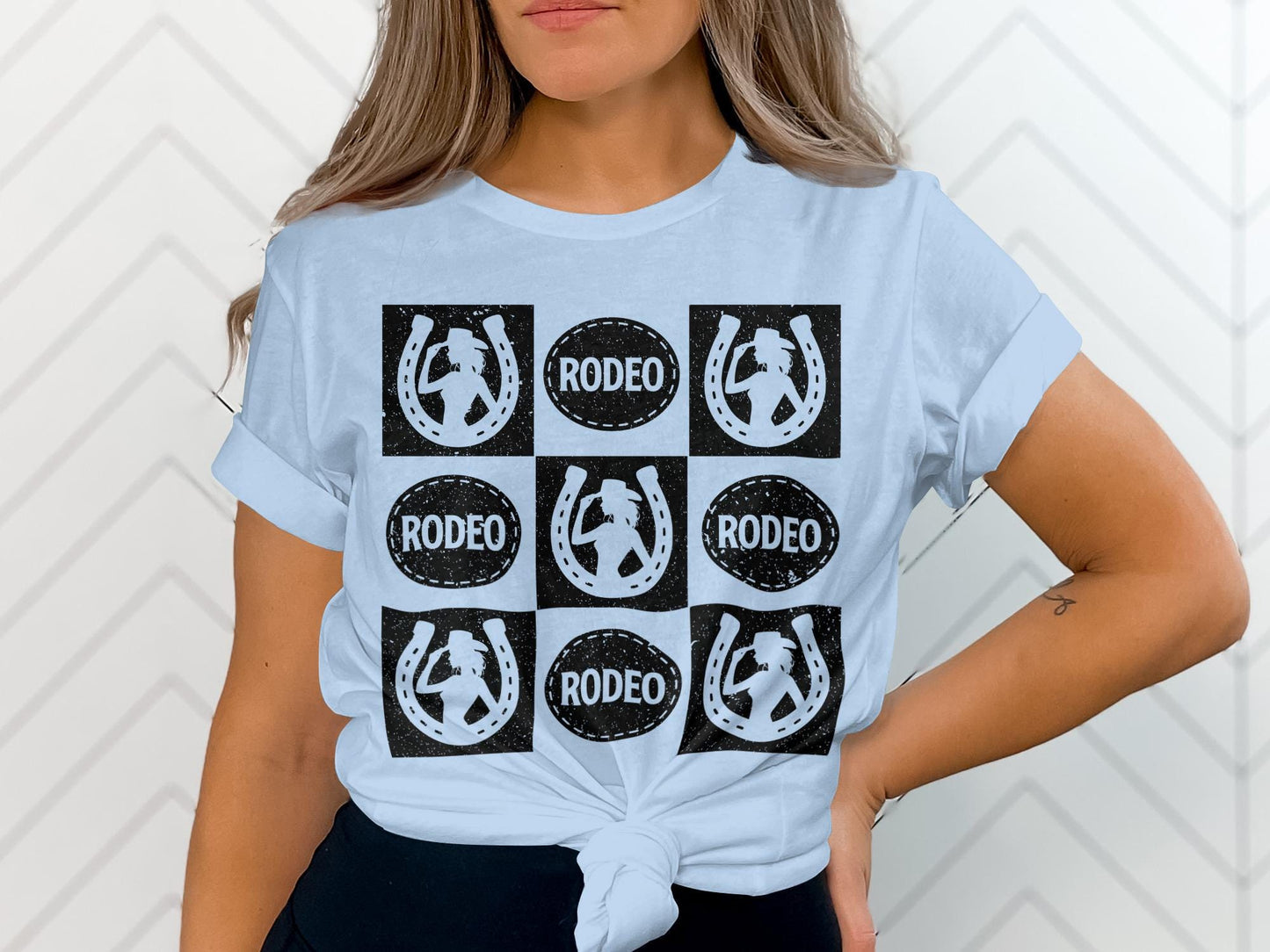 Rodeo Cowgirl T-Shirt, Horse Shoe Graphic Tee