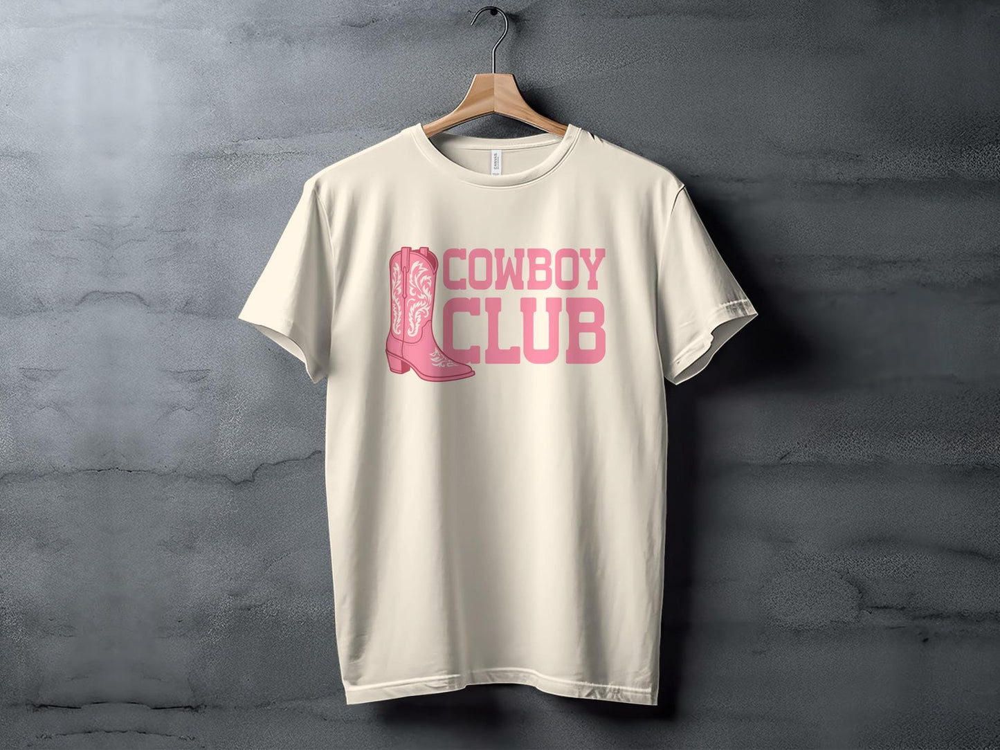 Pink Cowboy Club T-Shirt, Rodeo Western Graphic Tee