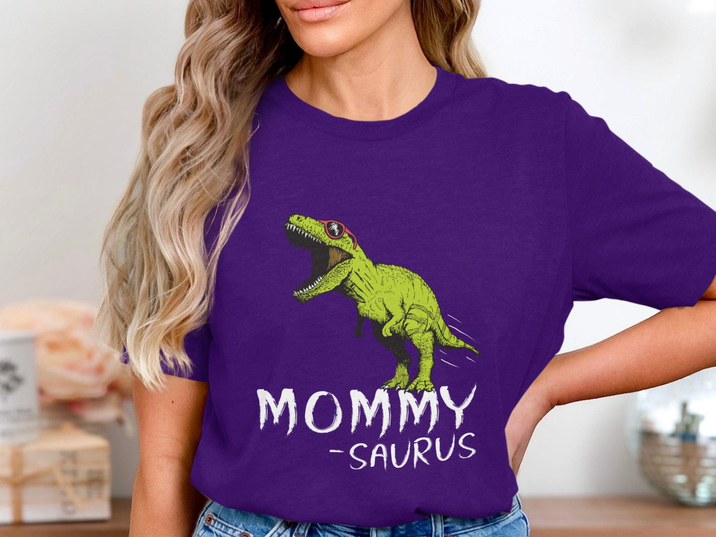 Cool Dinosaur T-Shirts, Rex with Sunglasses, Gift for Mom, Mothers Day, Funny Dinosaur T-Shirts, Stylish Dino Tees, Trendy Dino Apparel