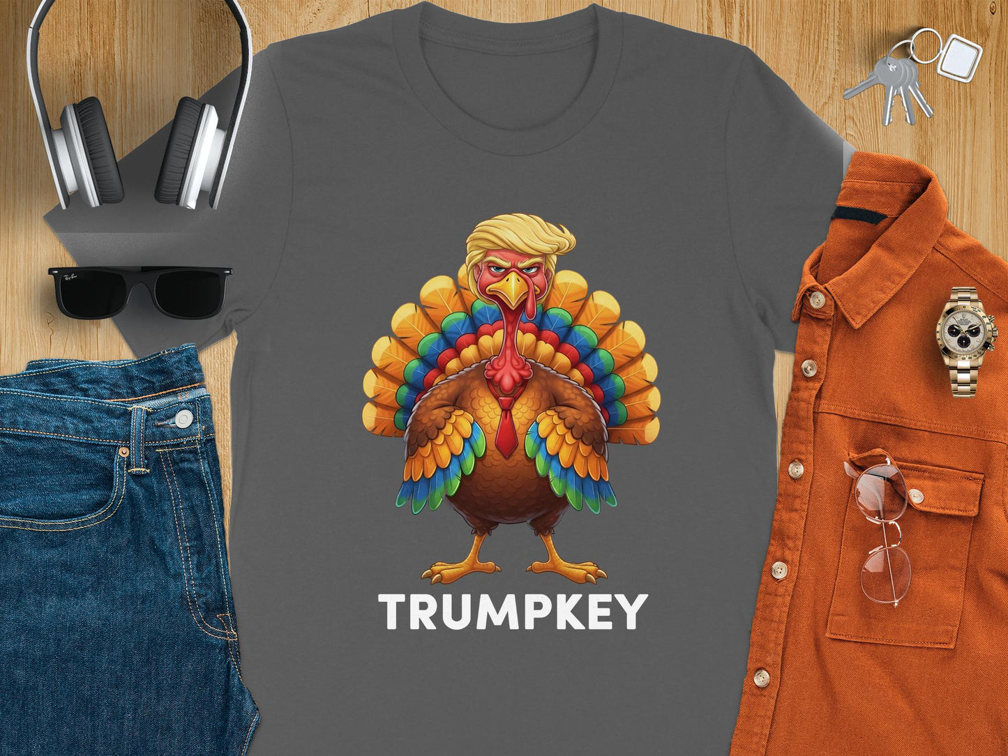 Funny Trump Turkey Thanksgiving T-Shirt, Political Humor Gift