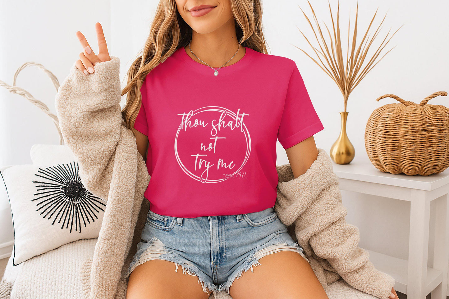 Sarcastic Mom T-Shirt: Thou Shalt Not Try Me, Funny Graphic Tee
