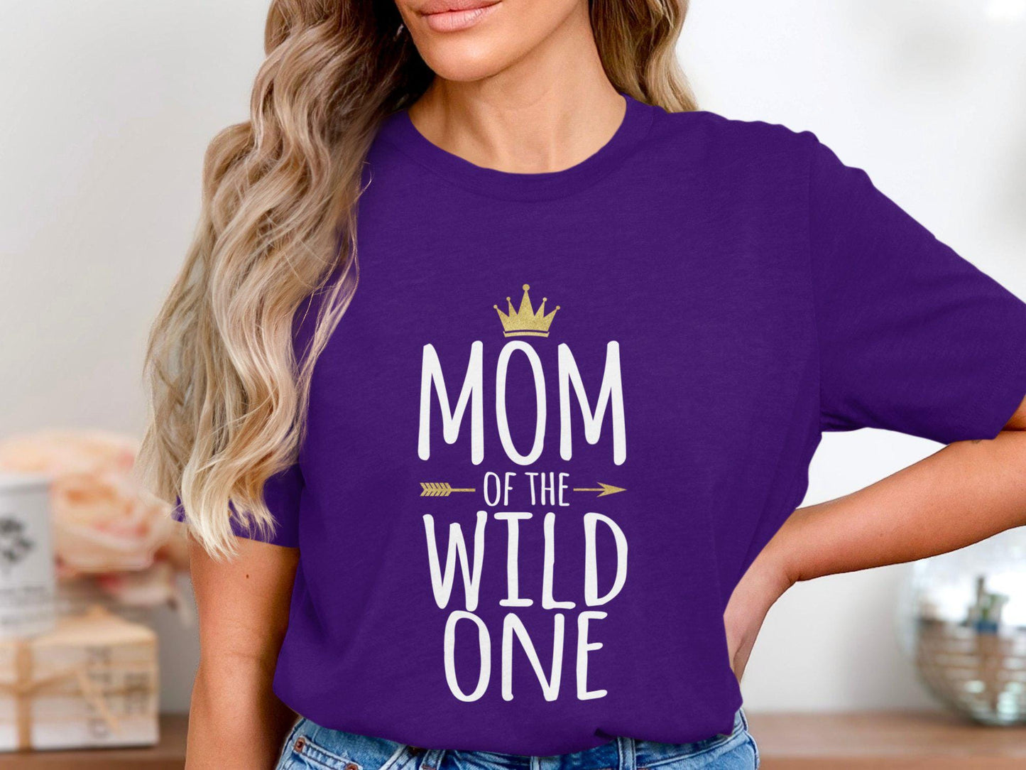Mom of the Wild One T Shirts, Gift for Mom, Mother's Day T Shirt, Gold Crown Tee, Matching Family Shirts, Womens T Shirt, Mommy and Me