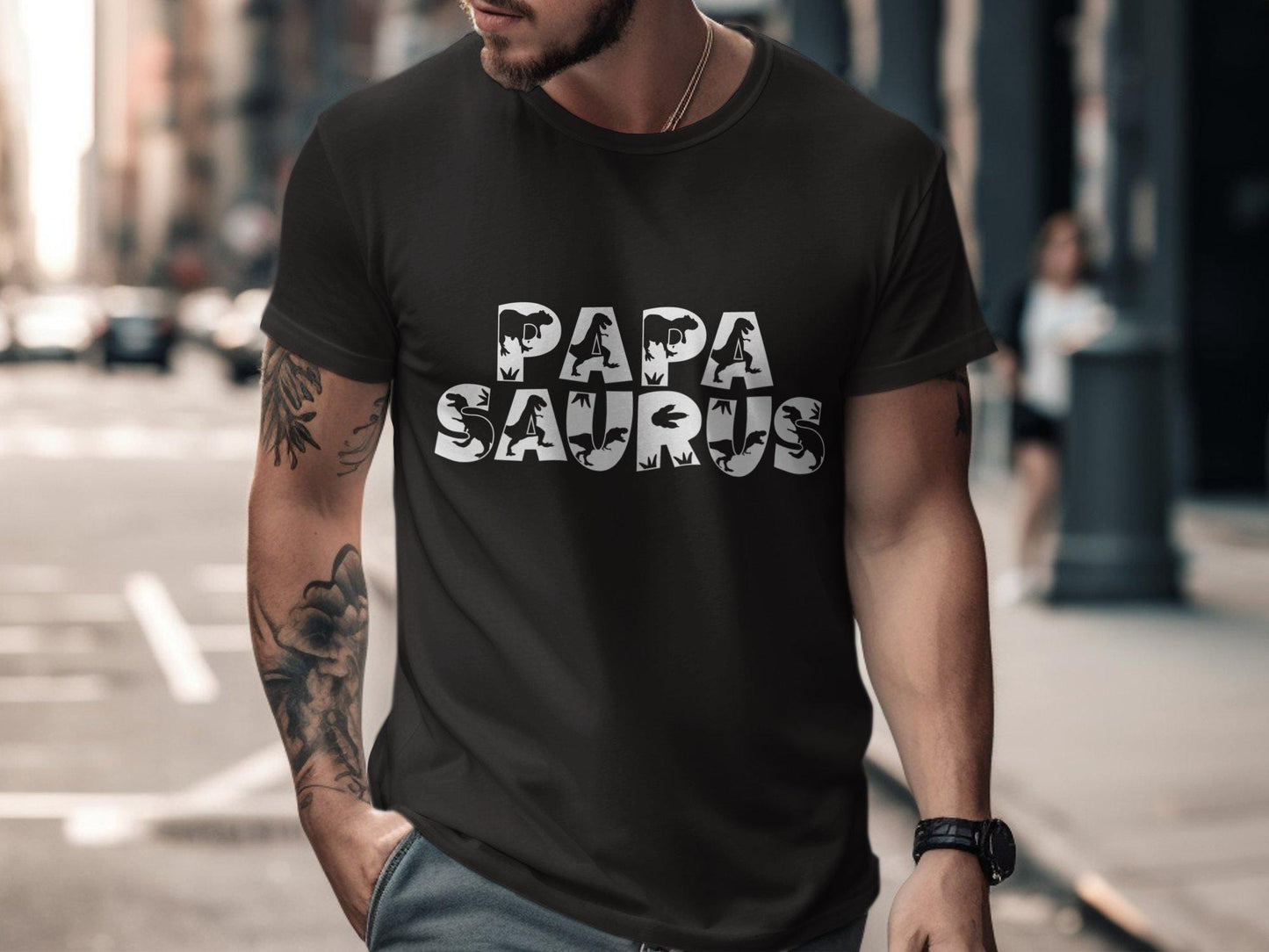 Papa Saurus T-Shirts, Father's Day Gift for Dad, Dinosaur Dad, Father Daddy Gift Idea, Rex Dad, Father T-Shirts