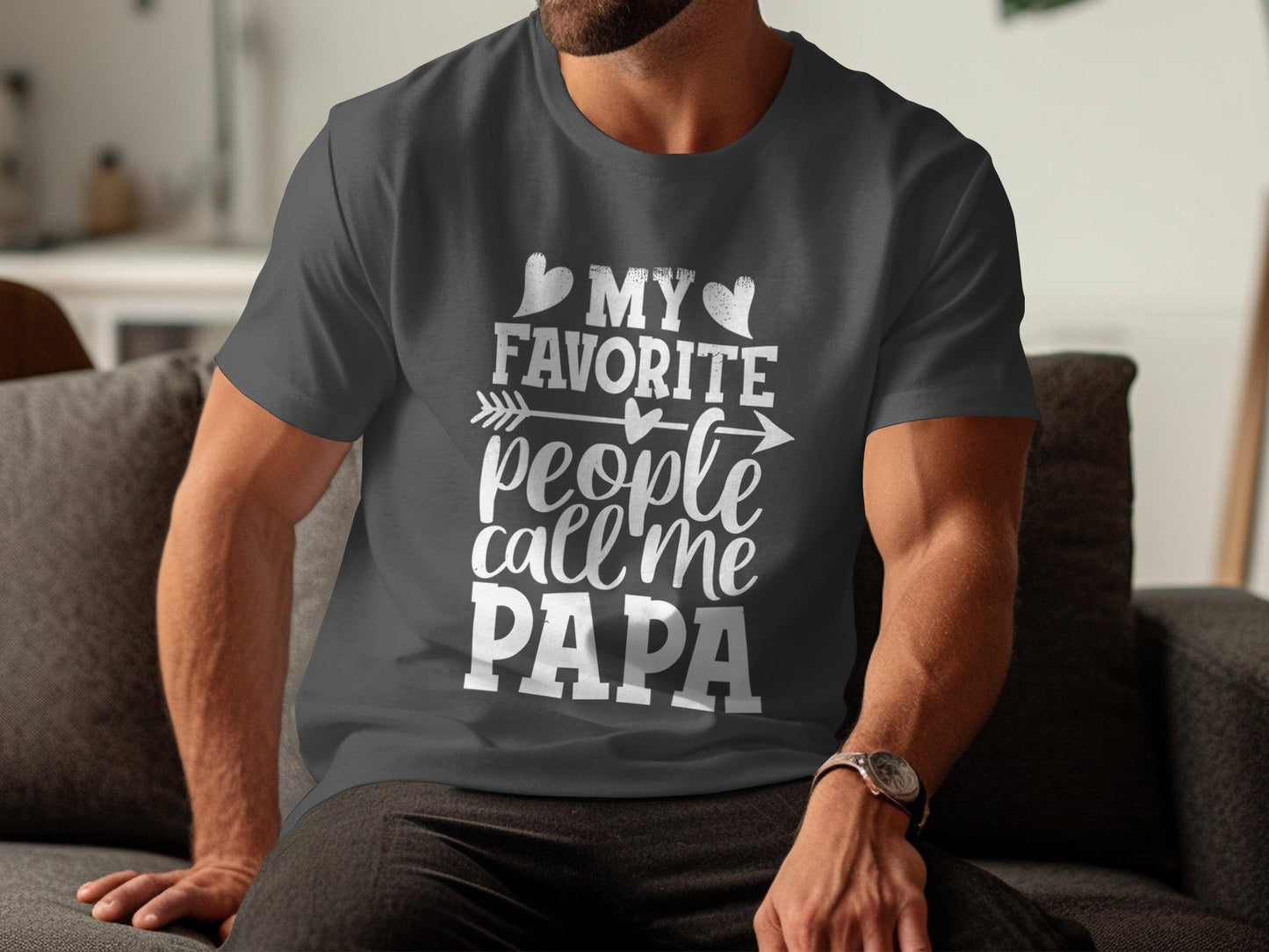 My Favorite People Call Me Papa T-Shirts, Gift for Dad, Fathers Day, Papa Shirt, Dad T-Shirts, Mens Tee