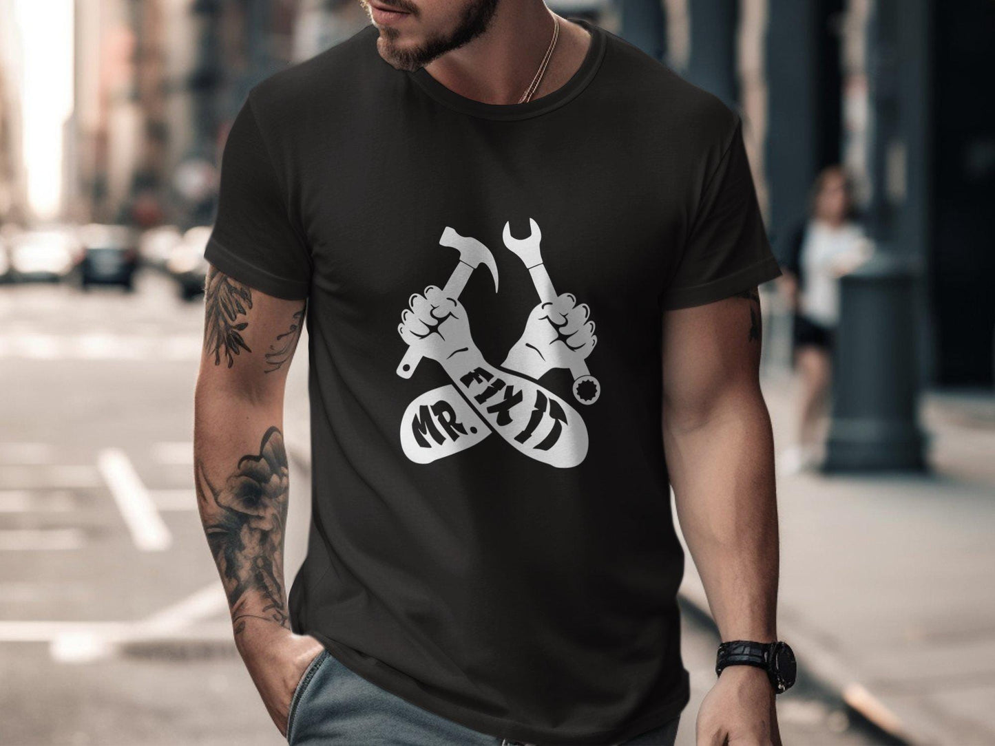Mr. Fix It T-Shirt: Handyman Hammer Wrench Graphic Tee